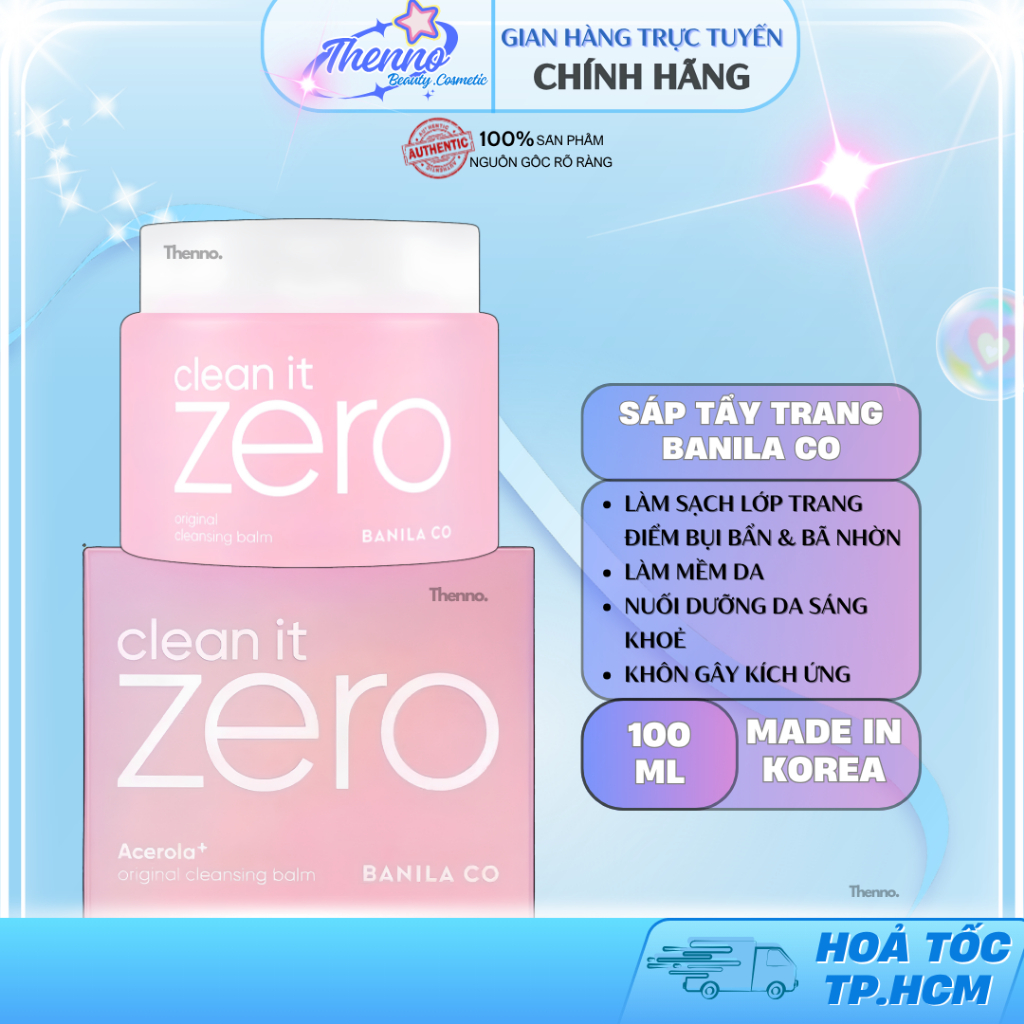 Sáp Tẩy Trang Banila Co C​l​e​a​n It Z​e​r​o C​l​e​a​n​s​i​n​g B​a​l​m O​r​i​g​i​n​a​l 100ml