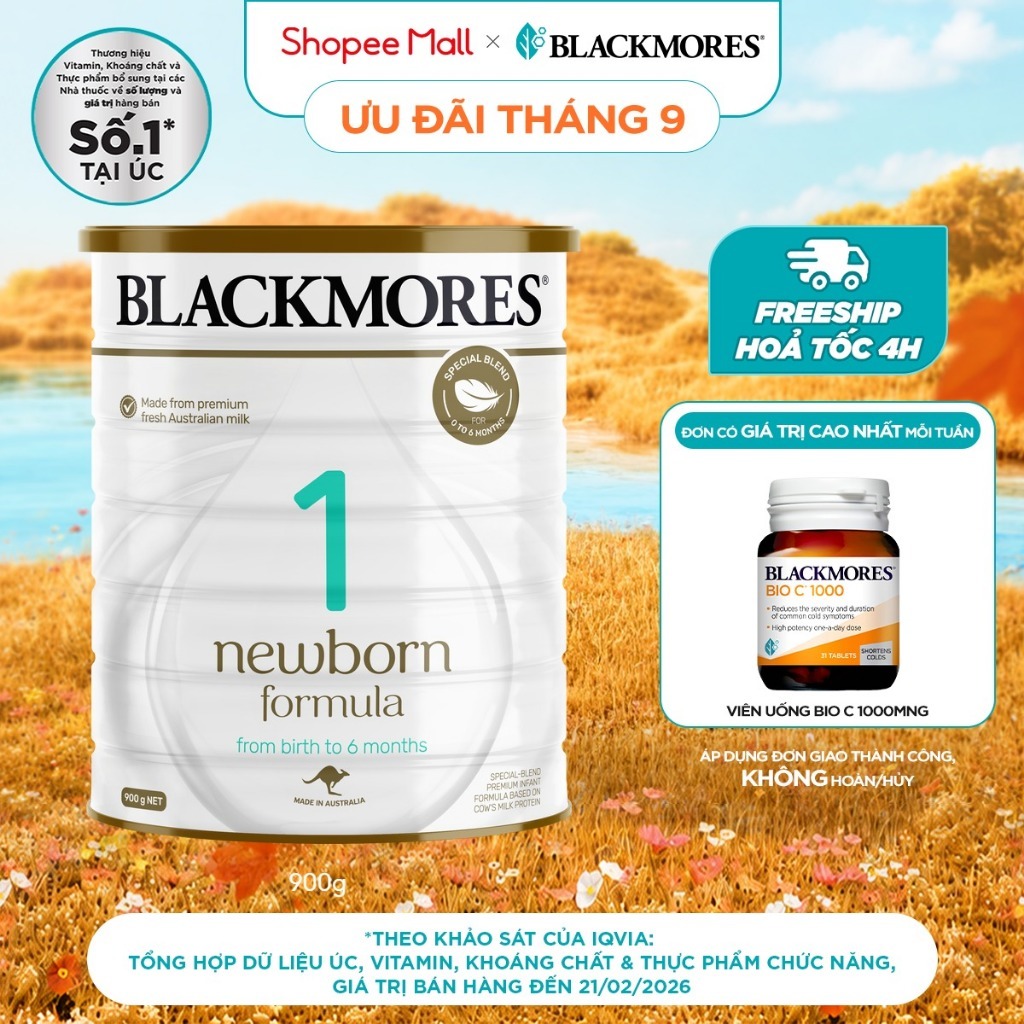 [DATE MỚI] Sữa Bột Blackmores Newborn Formula 1 900g (BM1)