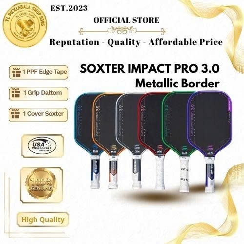 Vợt Pickleball Soxter Impact Pro 3.0 16mm T700 Toray Carbon | Power Control Spin