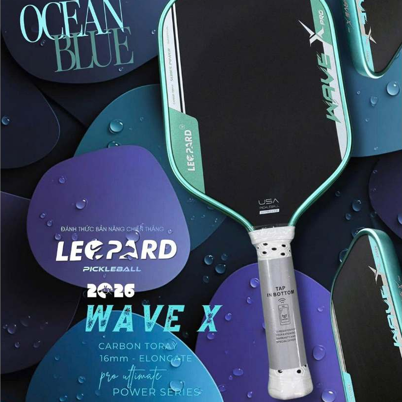 Vợt Pickleball Leopard Wave X Pro 2.0 Ultimate 2026 | T700 Carbon | 16mm