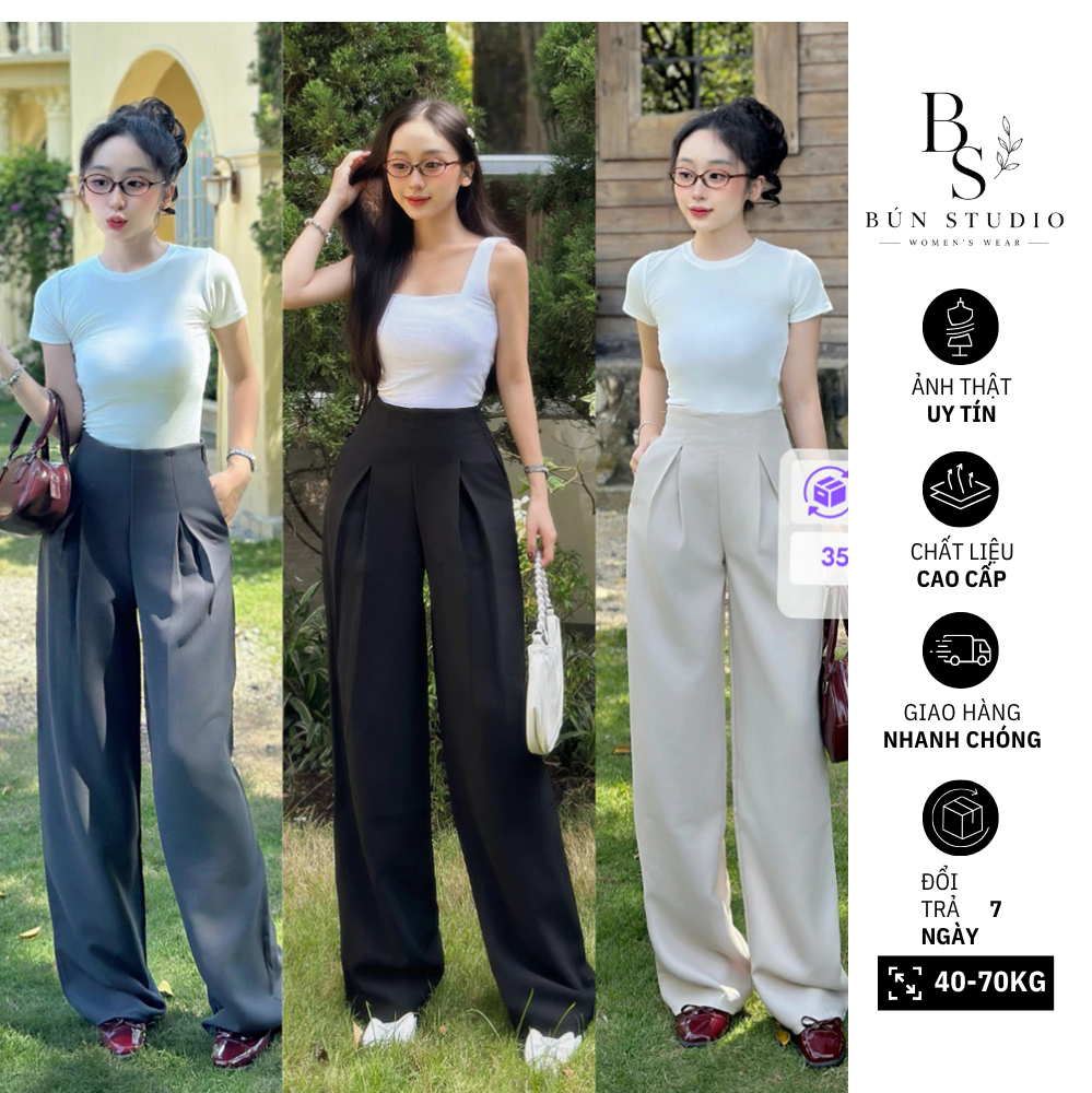 QUẦN ỐNG RỘNG GEN EO – DÁNG ĐẸP TÔN CHÂN M241 | BUN STUDIO