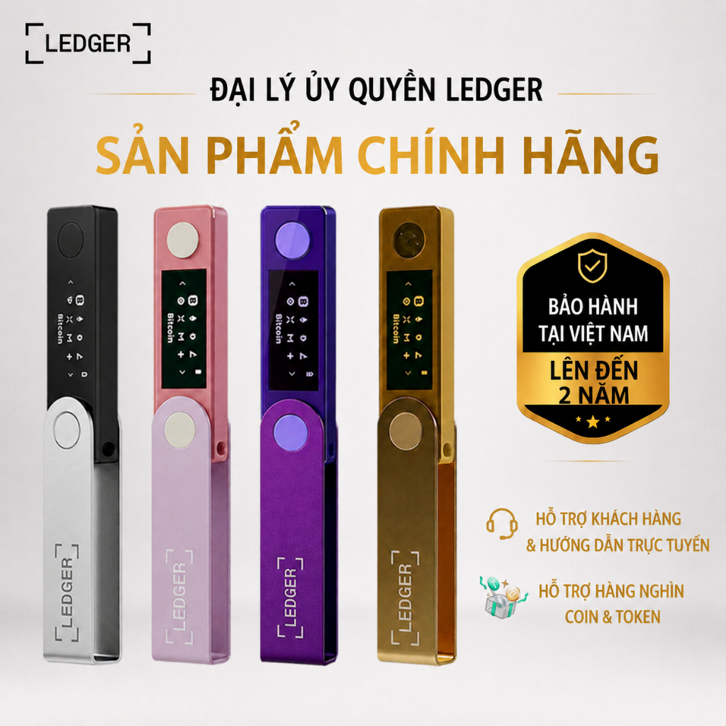 Ledger Nano X Hardware Wallet | Authorized Ledger Reseller | Vietnam Ready Stock | Bluetooth USB-C |