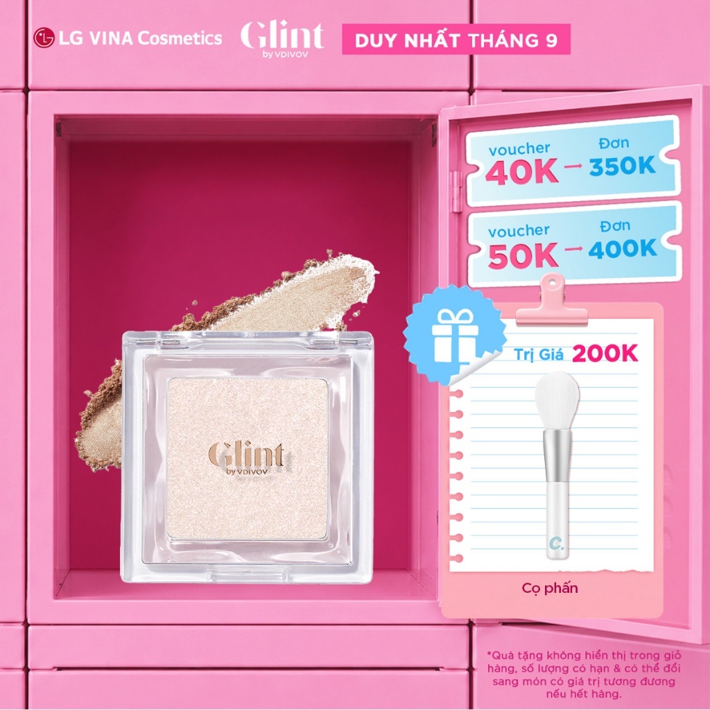 [LG Makeup VN] Phấn bắt sáng highlight Glint 2.3g chứa bột ngọc trai, đa năng, dạng nén siêu mịn