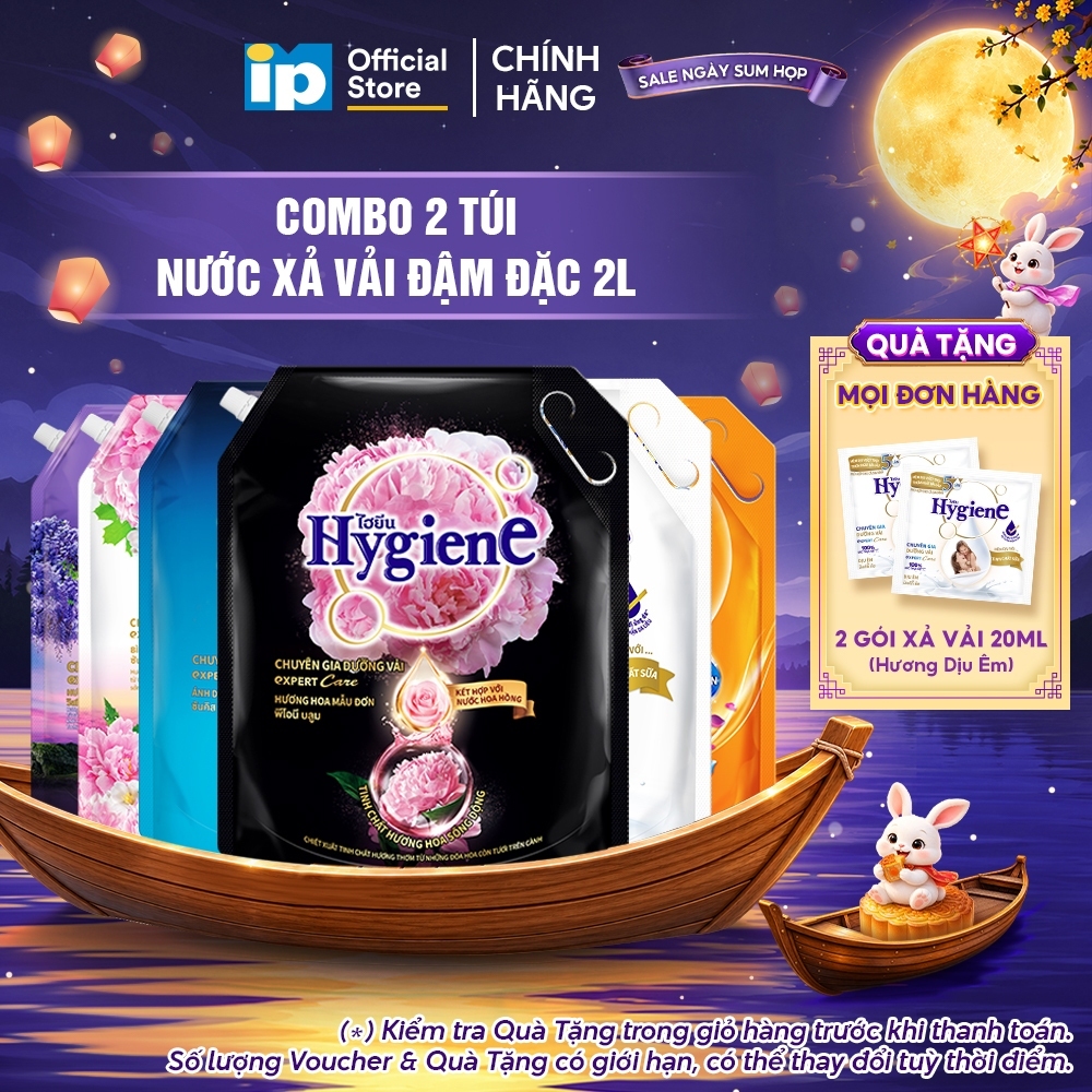 Combo 2 Nước Xả Vải Đậm Đặc Hygiene 2L/2.2L