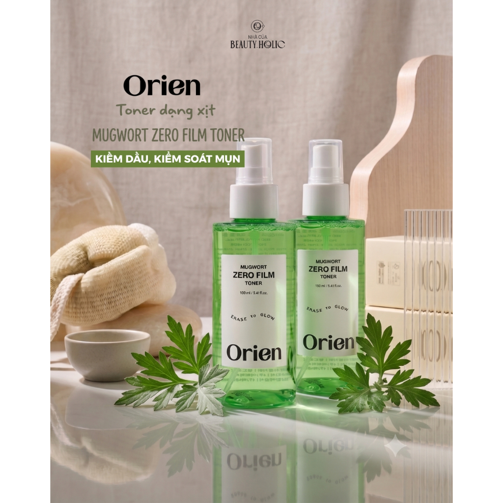 [Tặng mask] Toner dạng xịt kiềm dầu, giảm mụn ORIEN MUGWORT ZERO FILM TONER 160ml