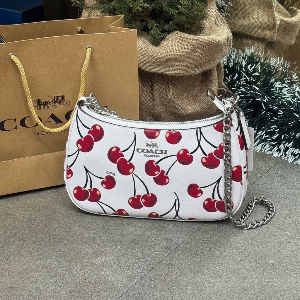 Túi Coach Teri Shoulder Bag With Cherry Print - CZ774 SVCAH