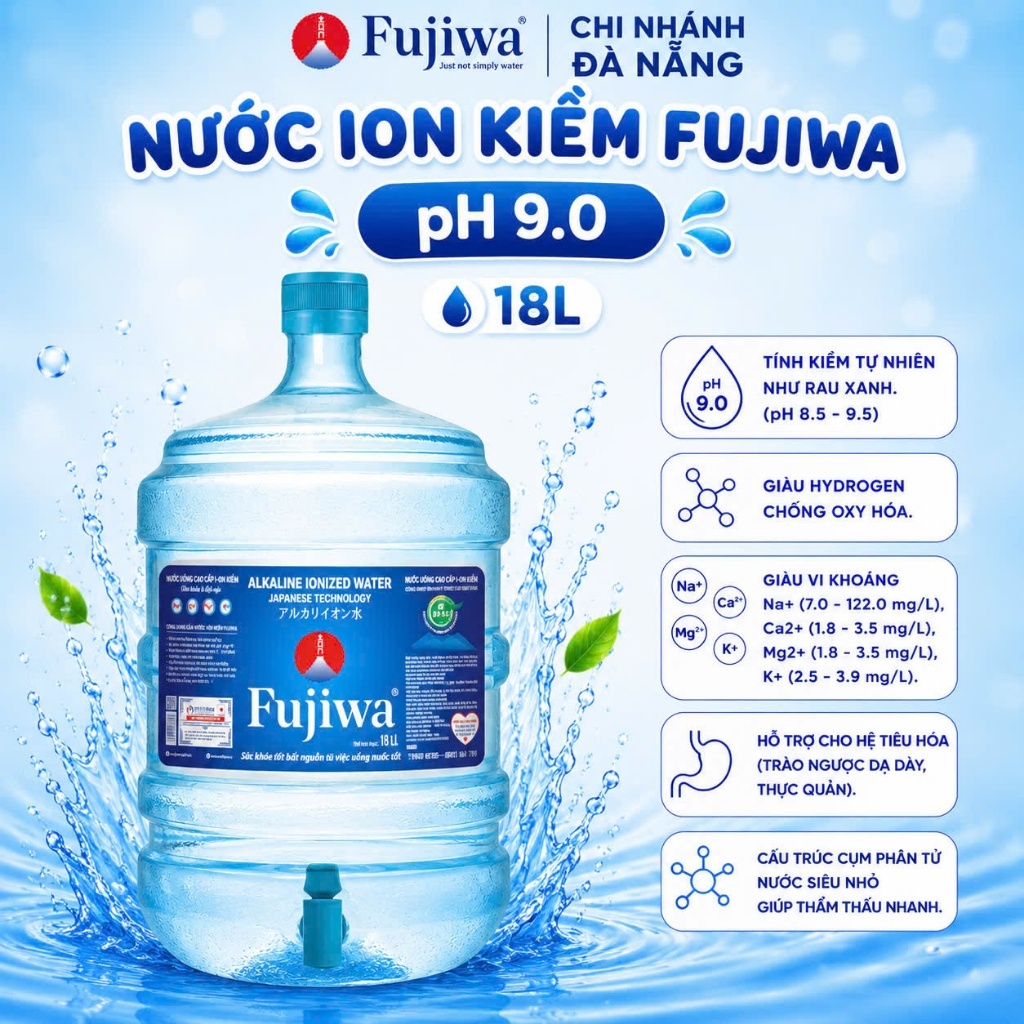 Fujiwa - Bình 18L Nước Uống Ion Kiềm Cao Cấp Fujiwa