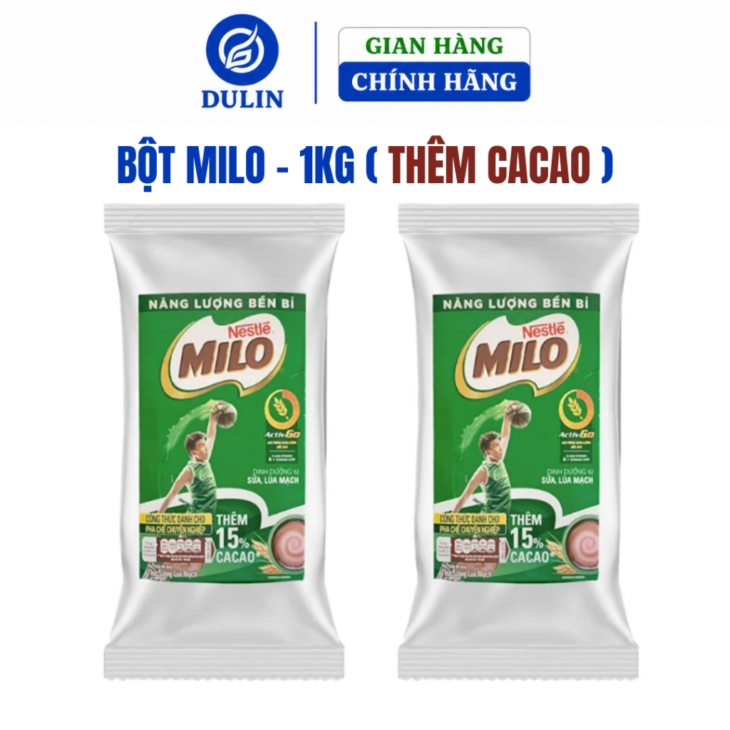 Bột MILO 1kg Thêm 15% Bột Cacao Pha Milo Dầm Milo Đá Pha Chế Đồ Uống