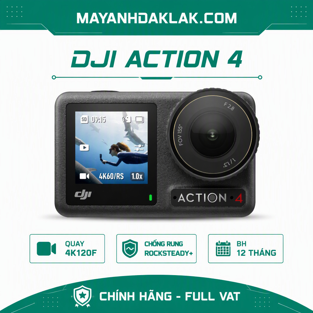 DJI Osmo Action 4 | Camera hành động nhỏ gọn | Chính Hãng