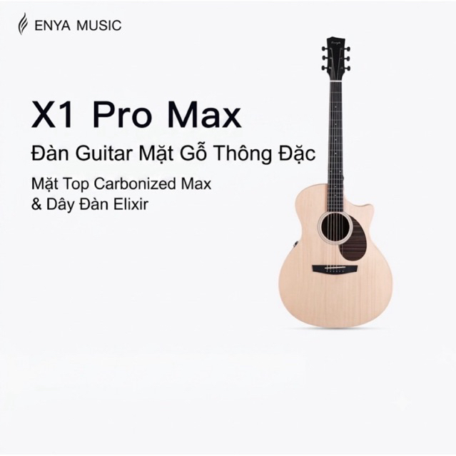 Đàn Guitar Enya X1 Pro Max Carbon Fiber Có EQ – Acoustic Điện, 34/36/41 Inch, Pickup EQ, Chính Hãng