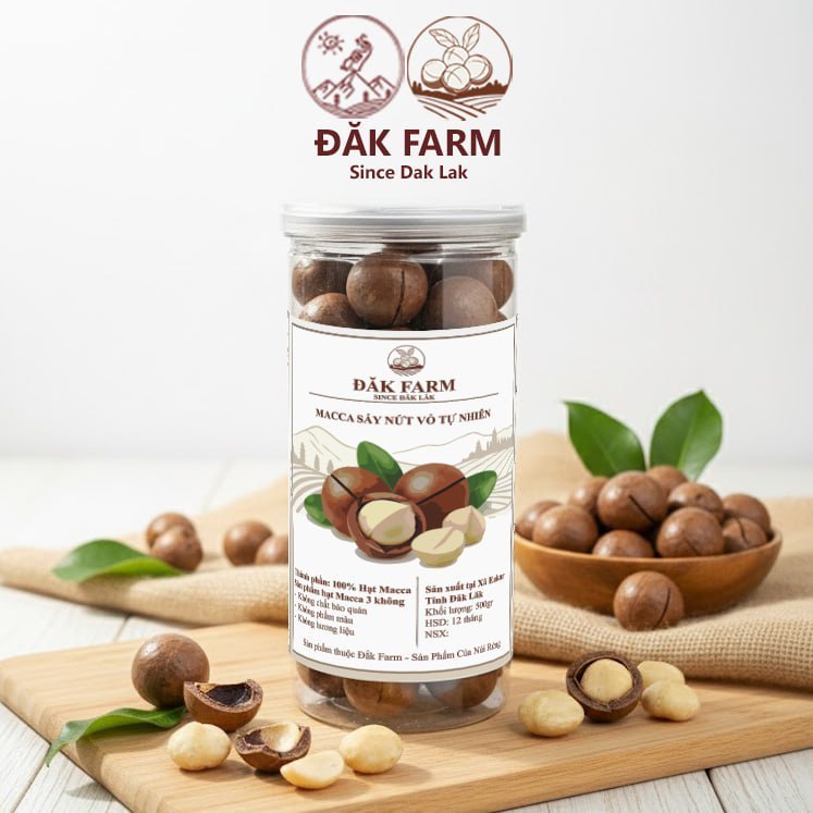 Đăk Farm -  Hạt Macca 500g – Macca Đăk Lăk nứt vỏ size trung, Giòn thơm béo bùi