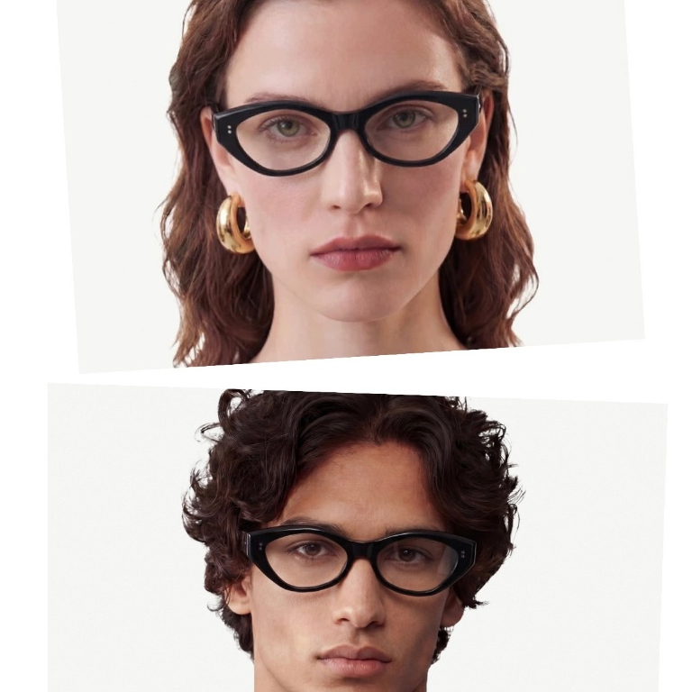 Gọng kính nhựa dẻo dáng mắt mèo Dora (Cat Eye, form Rococo GM)