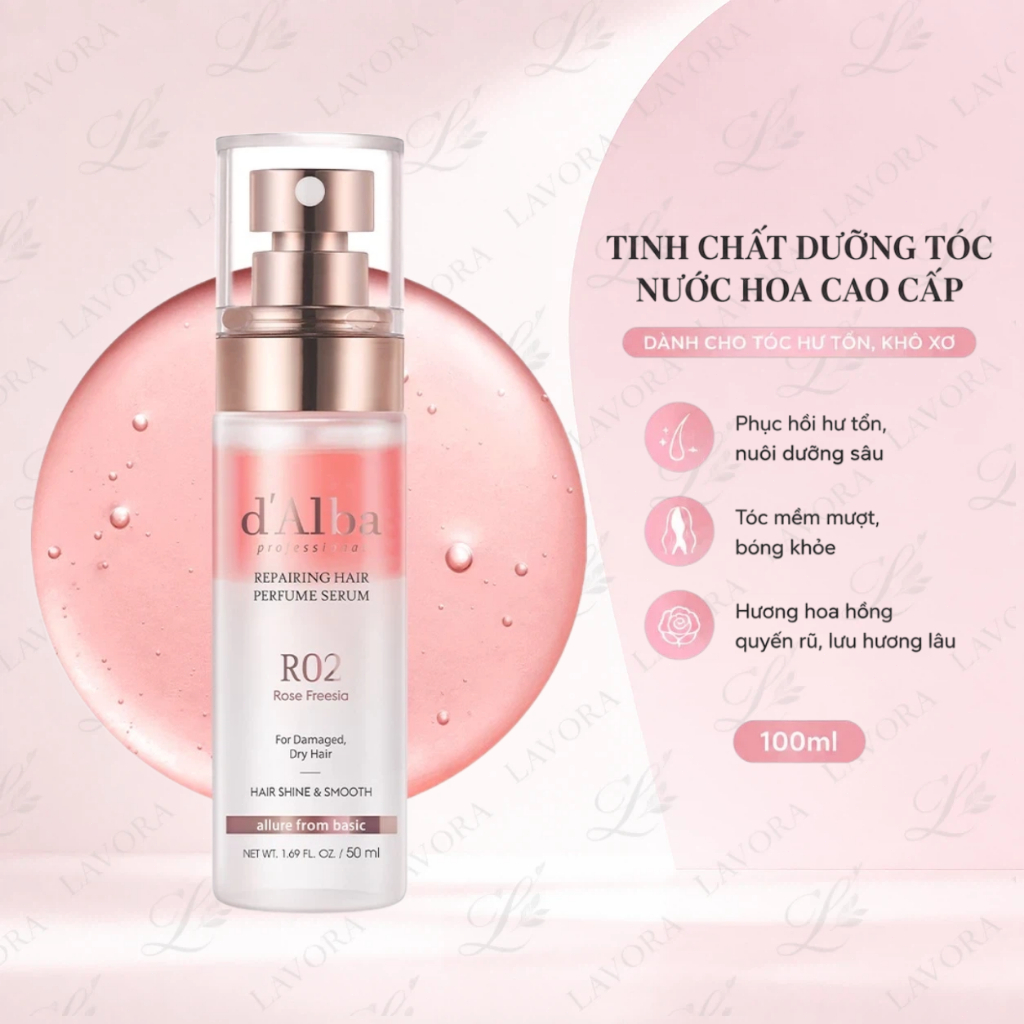 LA d'Alba Serum phục hồi và làm thơm tóc d'Alba Reparing Hair Perfume Serum 100ml