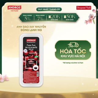 [CHỈ GIAO HÀ NỘI] Cherry Xay Nhuyễn Đông Lạnh - Không chất bảo quản - ANDROS Frozen Puree - 1 KG