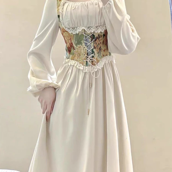 [SẴN CÓ BIGSIZE] Đầm Ulzzang Lassie Trắng OP - Kèm ảnh thật