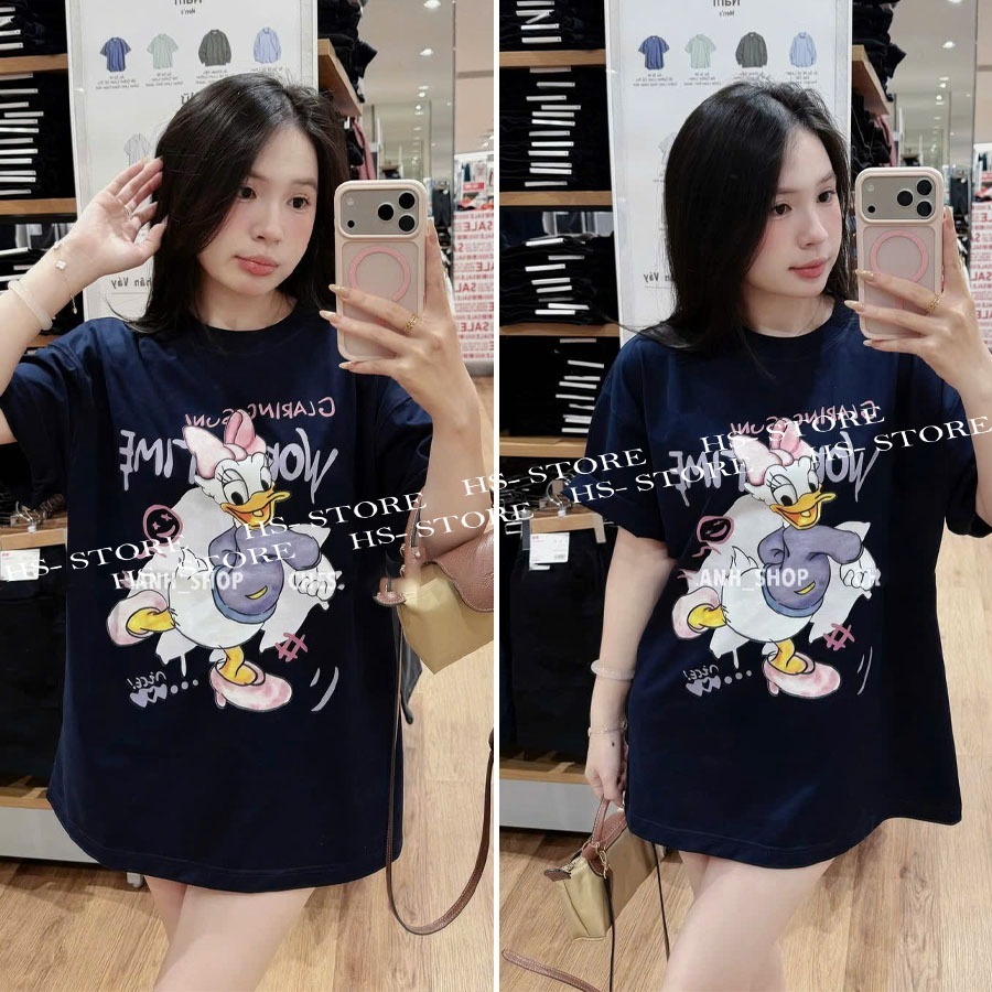 Áo thun Chú vịt áo tím chất liệu cotton  full tag mac HS-STORE123