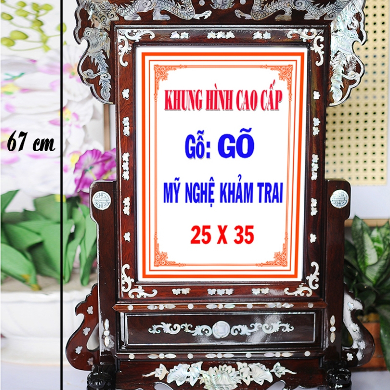 KHUNG HÌNH GỖ GÕ  25X35