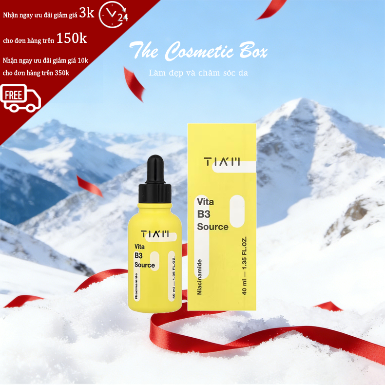 Serum TIA’M Vita B3 Source Hàn Quốc 10% Niacinamide + 2% Arbutin,cải thiện vết thâm sau mụn