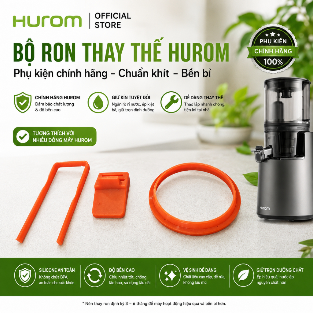 Ron Hurom, Gioăng Hurom, Phụ Kiện Máy Ép Chậm Hurom Chính Hãng Cho H200 / H201 / H300 / DivaS, Shop 