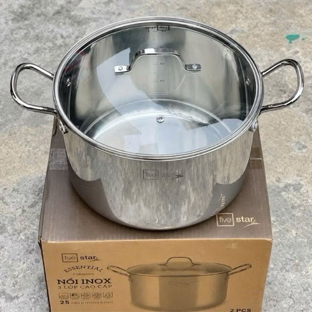 NỒI ĐÚC LIỀN KHỐI INOX 304 THÂN CAO Fivestar plus[ 18 đến 30cm]