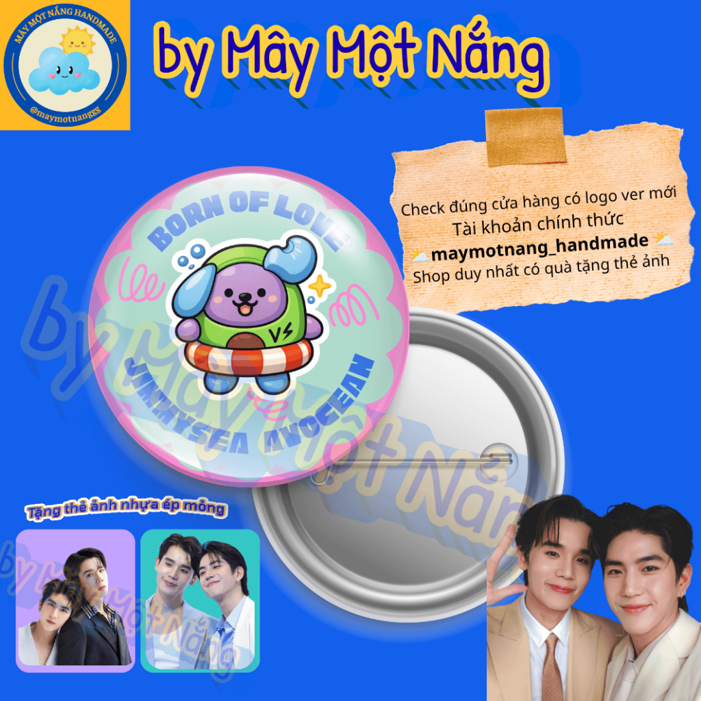 [Tặng Thẻ Ảnh Couple] Huy Hiệu Linh Vật Avocean Phong Cách JimmySea Dễ Thương | Pin Cài Áo Fanmade