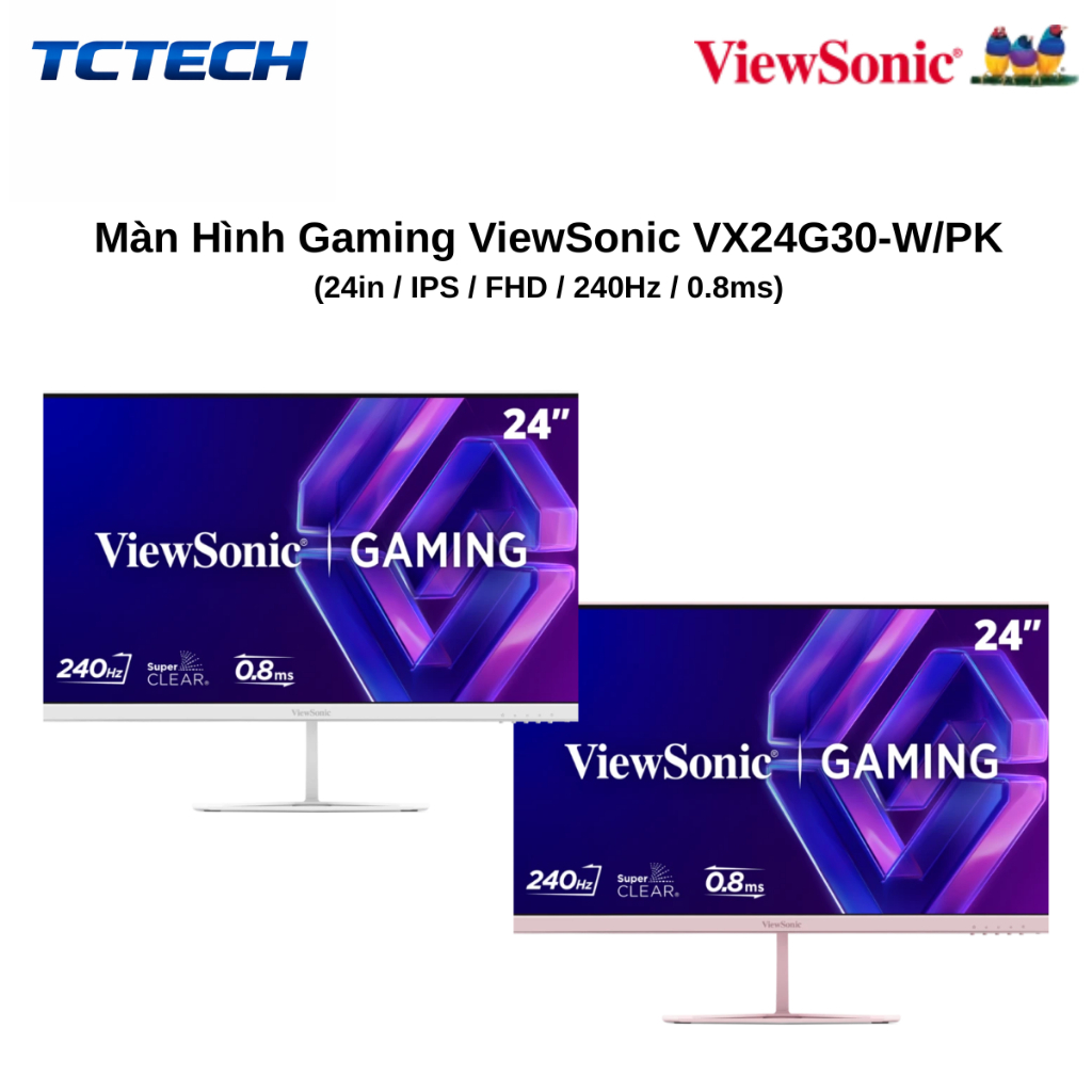 Màn hình chơi game Viewsonic 24 inch VX24G30-W/PK 240Hz Chính Hãng