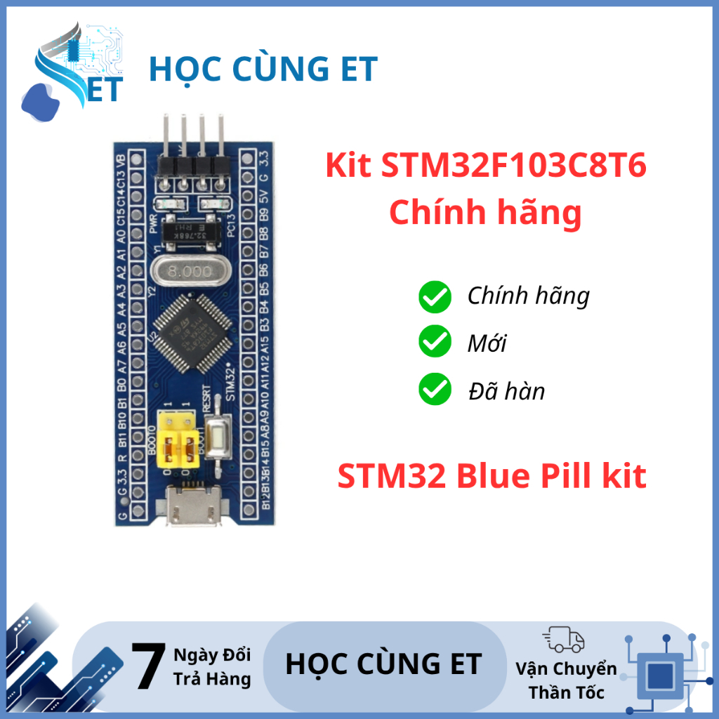 Kit STM32F103C8T6 chính hãng, STM32 ARM + St-Link V2