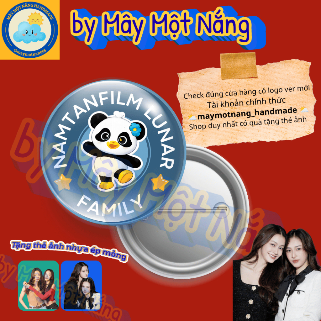 [Tặng Thẻ Ảnh Couple] Huy Hiệu Linh Vật Lunar Phong Cách NamtanFilm Dễ Thương | Pin Cài Áo Fanmade