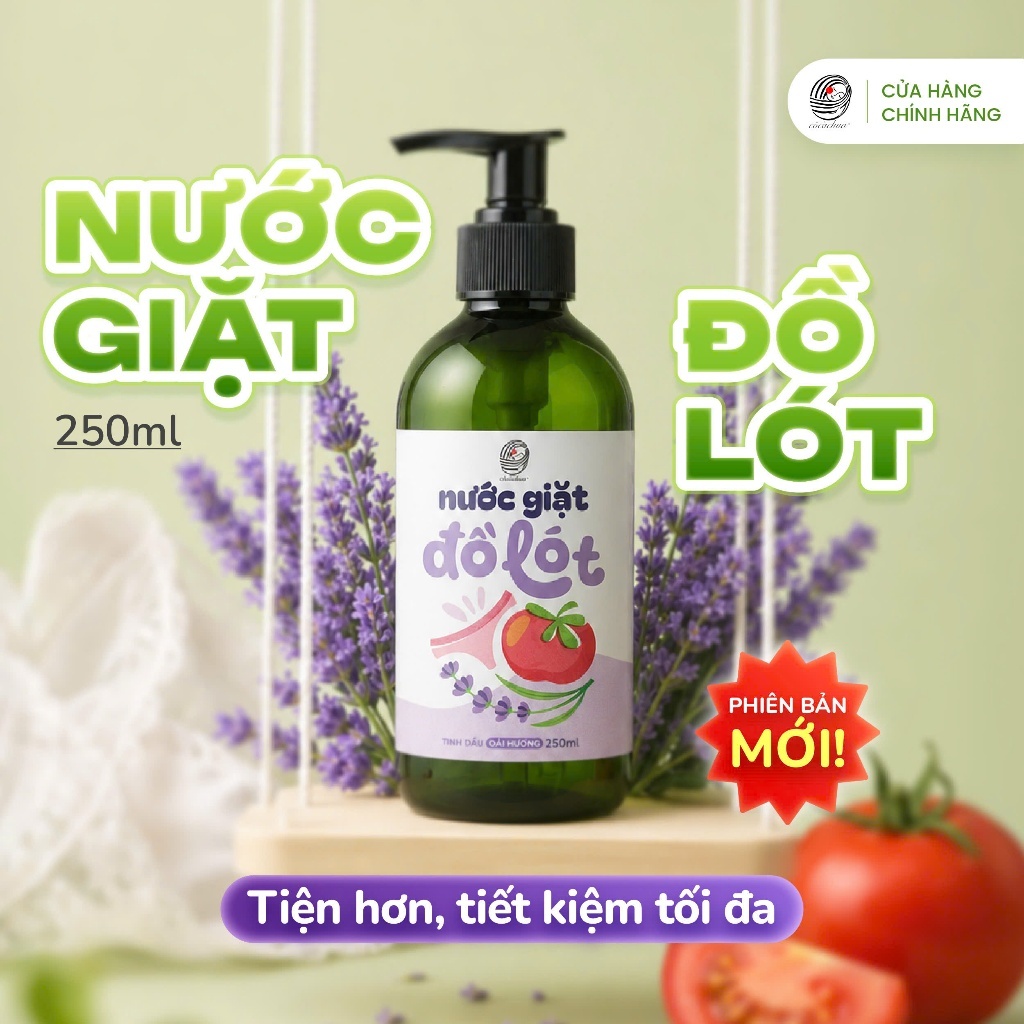 [250ml] Nước Giặt Đồ Lót, Quần Chíp Thiên Nhiên Cô Cà Chua Yêu Nước Đậm Đặc An Toàn Cho Da Nhạy Cảm GC