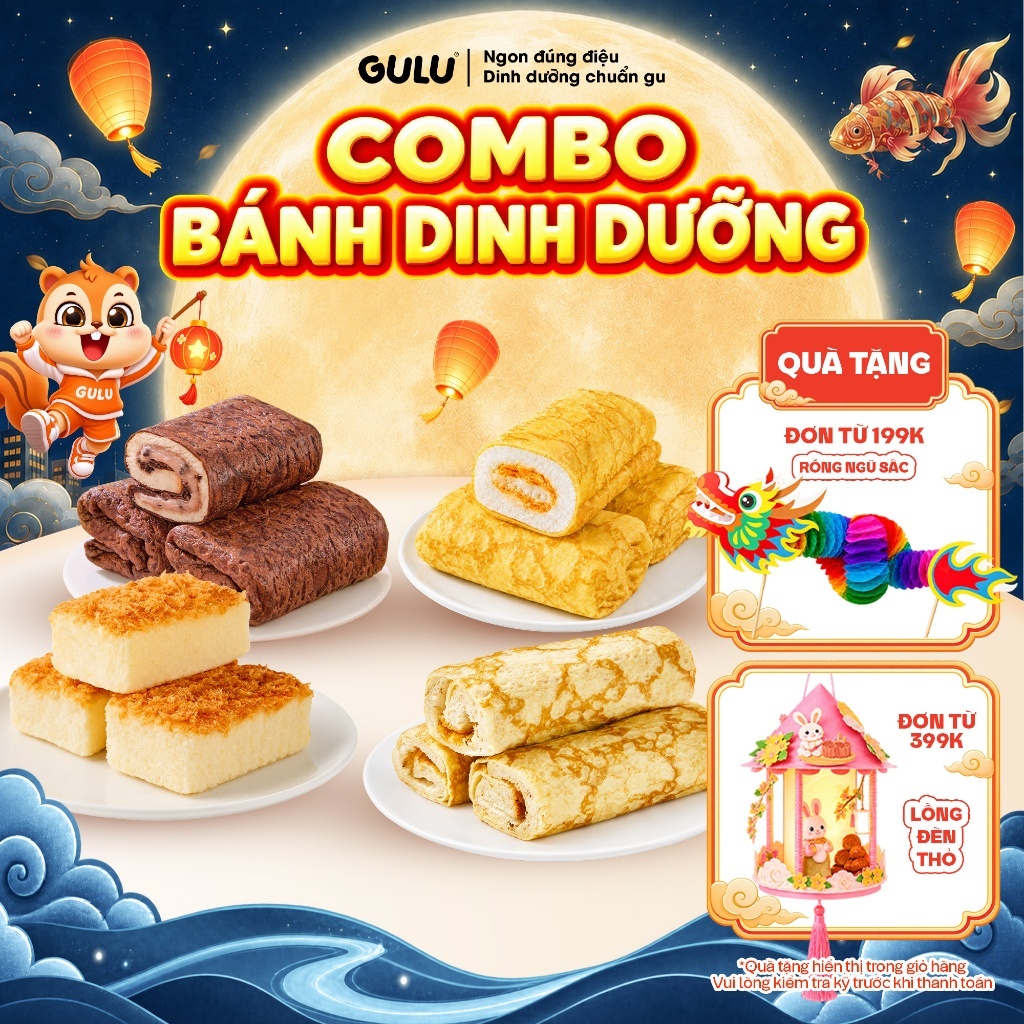 Bánh Da Trứng Cuộn Kem Tươi Chà Bông GULU FOODS