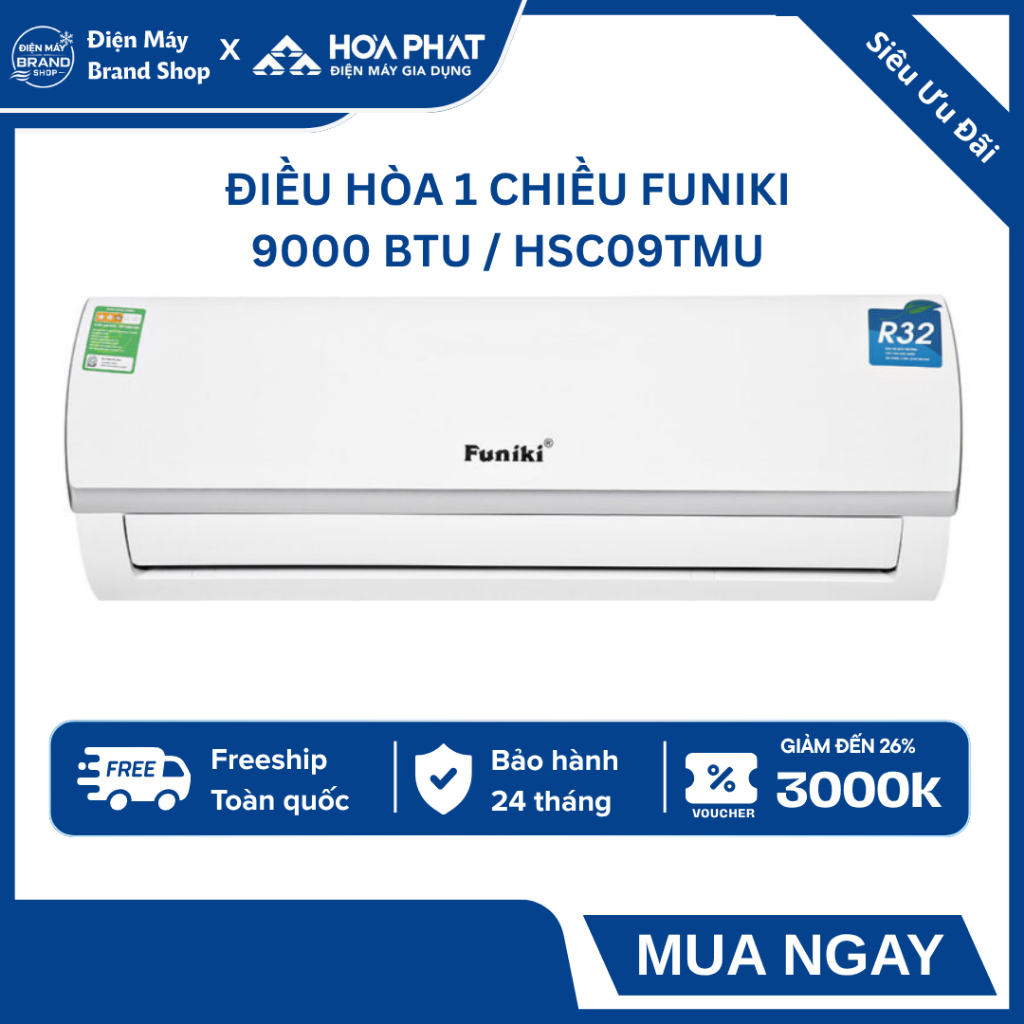 Điều hòa Funiki 9000BTU - HSC09TMU - Làm lạnh nhanh - độ bền cao
