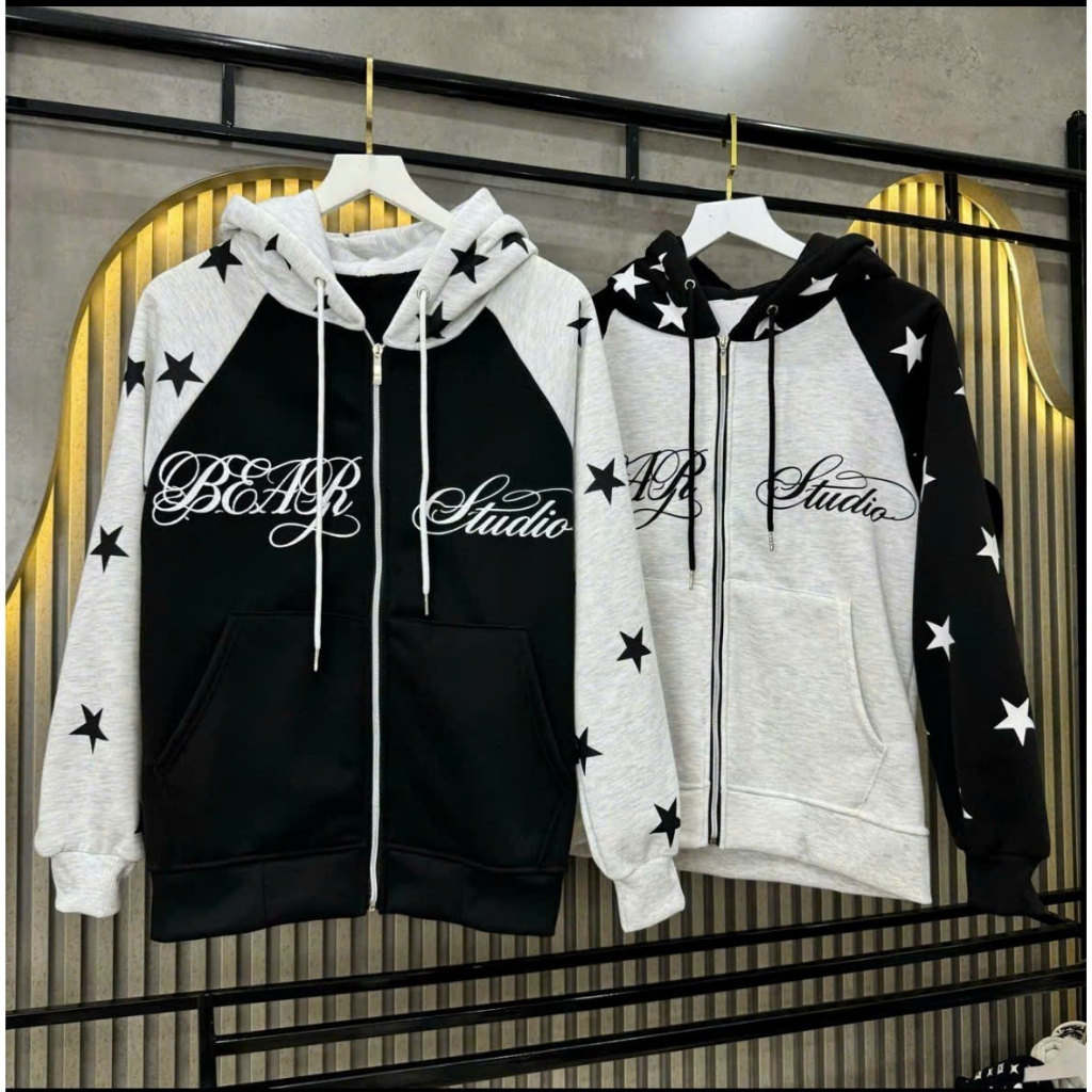 DEAL SỐC Áo khoác HOODIE có mũ To nam nữ Ngôi Sao Cá tính, chất nỉ xin sò, áo khoác HOODIE Đi học, Đ