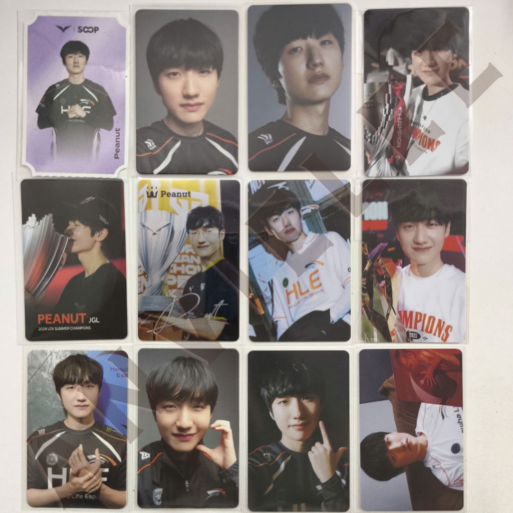 Card bo góc Peanut official off goods HLE GenG thẻ ảnh tuyển thủ RỪNG Đậu Jungle JUG liên minh