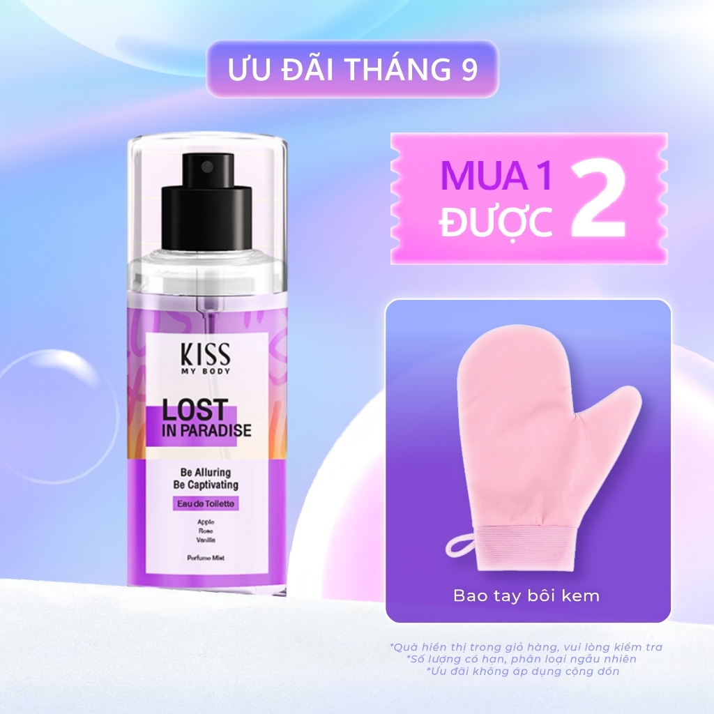Xịt Thơm Toàn Thân Hương Nước Hoa KISS MY BODY Perfume Mist - Hương Lost In Paradise 88ml