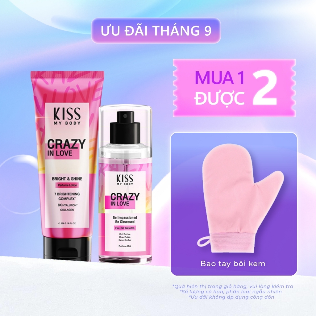 Bộ Đôi Hoàn Hảo Body Lotion + Body Mist hương Crazy In Love