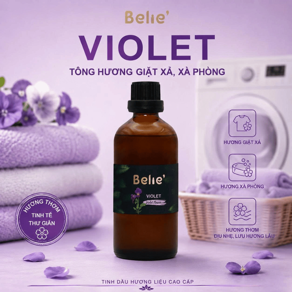 Tinh dầu hương Belie Violet 100ml – Tạo Hương Nước Giặt, Nước Xả