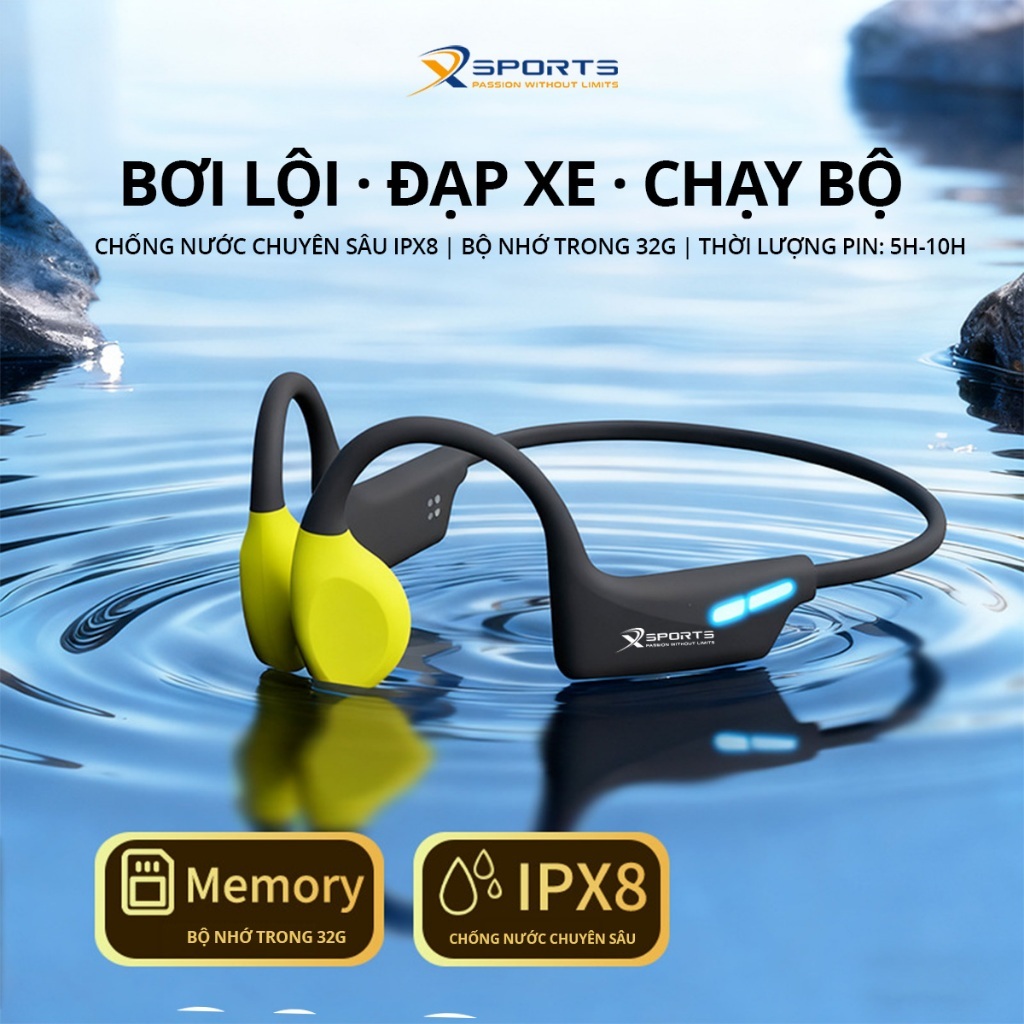Xsports -Tai Nghe Thể Thao Xsports X20 Dẫn Truyền Xương Chính Hãng - IPX8 Chống Nước Tuyệt Đối, 32GB
