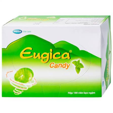 Kẹo Ngậm Thảo Dược EUGICA Candy Hộp 100 Viên
