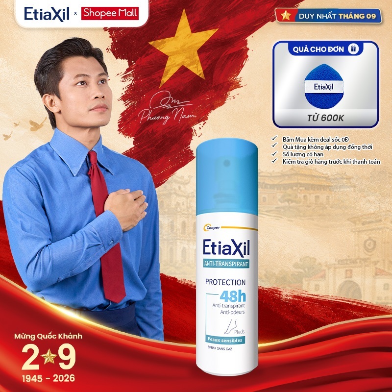 Xịt Khử Mùi Chân Etiaxil Bảo Vệ Kép 100ml