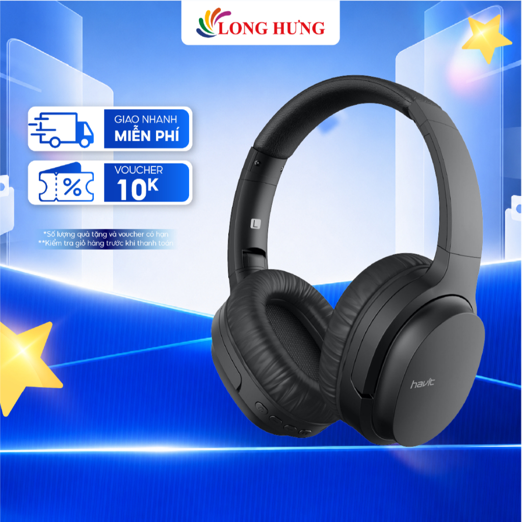 Tai nghe chụp tai Bluetooth Havit i62 BT 5.0 HVBT-I62 - Hàng Chính Hãng