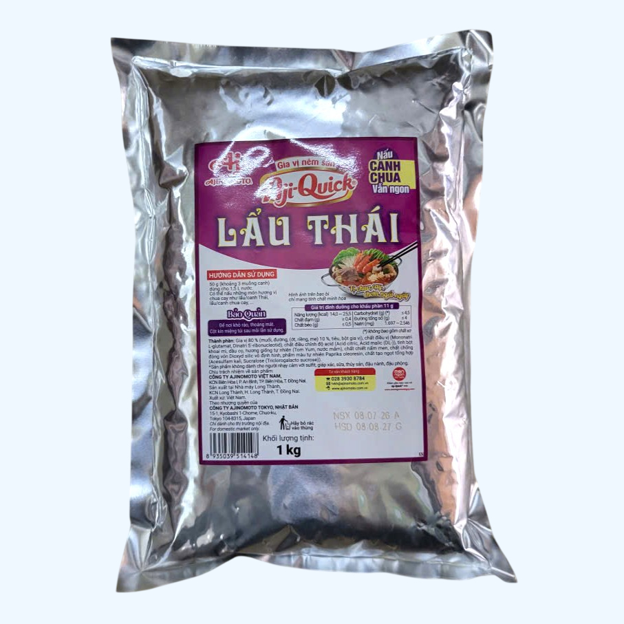 AJI QUICK -- GÓI LẨU THÁI LỚN 1Kg -- GIA VỊ NÊM SẴN LẨU THÁI, CANH CHUA AJINOMOTO Thai Hot Pot Seaso