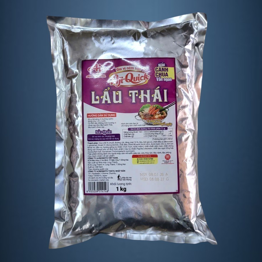 AJI QUICK - GÓI LẨU THÁI LỚN 1Kg - GIA VỊ NÊM SẴN LẨU THÁI, CANH CHUA AJINOMOTO Thai Hot Pot Seasoni