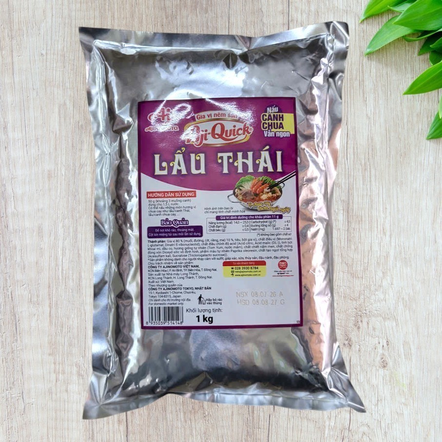 AJI QUICK [GÓI LẨU THÁI LỚN 1Kg] GIA VỊ NÊM SẴN LẨU THÁI, CANH CHUA AJINOMOTO Thai Hot Pot Seasoning