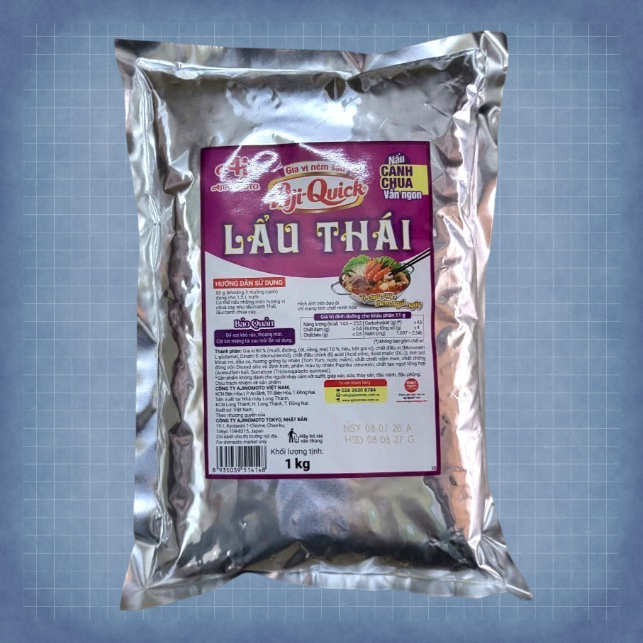 AJI QUICK << GÓI LẨU THÁI LỚN 1Kg >> GIA VỊ NÊM SẴN LẨU THÁI, CANH CHUA AJINOMOTO Thai Hot Pot Seaso