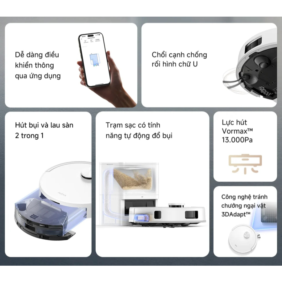 (Tặng nước lau sàn) Robot hút bụi lau nhà Mova E20s Pro Plus Bảo hành 36 tháng chính hãng