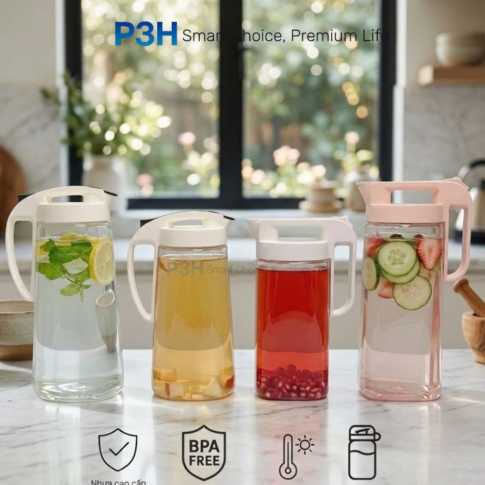 Bình nước nhựa Tritan 1.6L/2L Lock&Lock Bisfree One Touch ABF632 Inochi Biwa Plus nhựa SAN P3H Store
