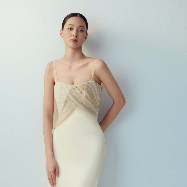 [BYDI] NIEL DRESS | Đầm Maxi Thiết Kế Quây Ngực Phối Draping Sang Trọng, Đầm Dự Tiệc Cao Cấp