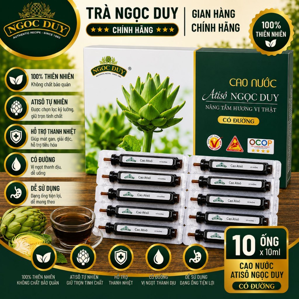 Cao Ống Atiso Ngọc Duy 1 hộp 10 ống uống