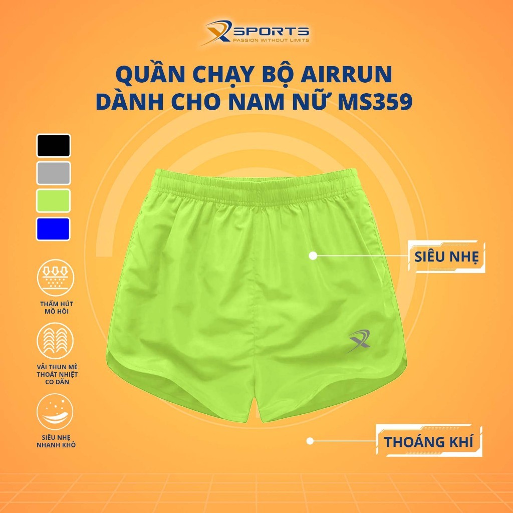 Xsports - Quần chạy bộ nam nữ Xsports Airrun siêu nhẹ, thoáng khí, co giãn 4 chiều