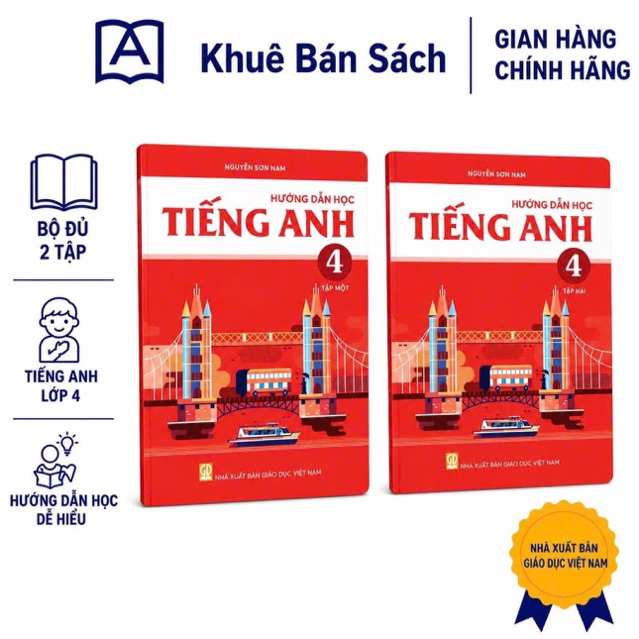 Sách - Bộ Hướng dẫn học Tiếng Anh Lớp 4 - Archimedes School (Bản Mới Nhất 2025-2026)